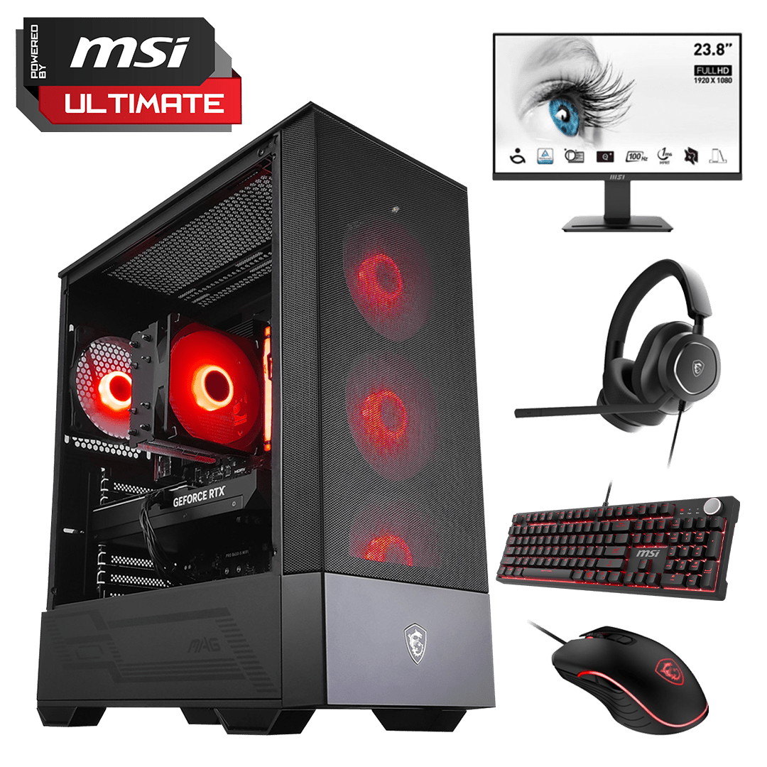 Gamme starter pack gaming pc msi
