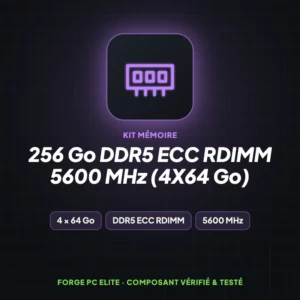 256 Go DDR5 ECC RDIMM 5600 MHz (4x64 Go) – Kit mémoire – Forge PC Elite
