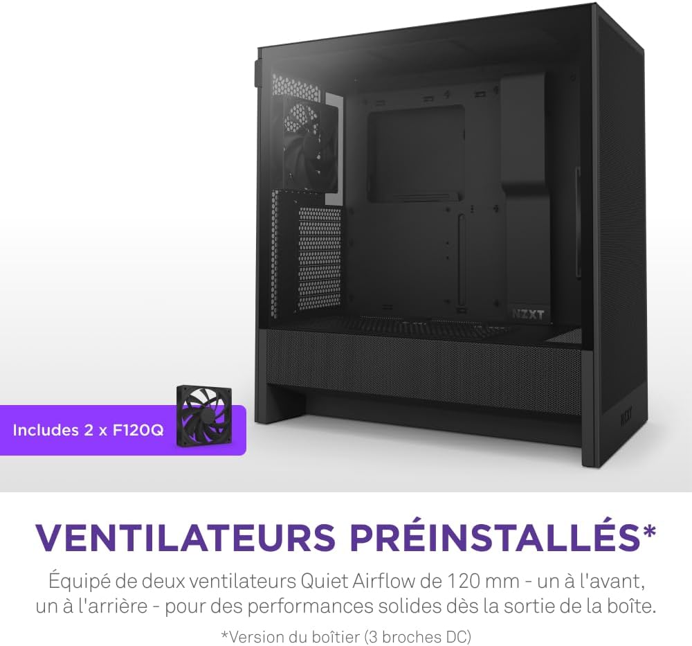 le forge striker nzxt h5 flow ventilateurs