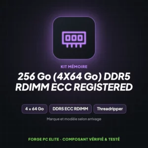 256 Go (4x64 Go) DDR5 RDIMM ECC Registered – Kit mémoire – Forge PC Elite