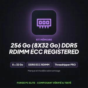 256 Go (8x32 Go) DDR5 RDIMM ECC Registered – Kit mémoire – Forge PC Elite