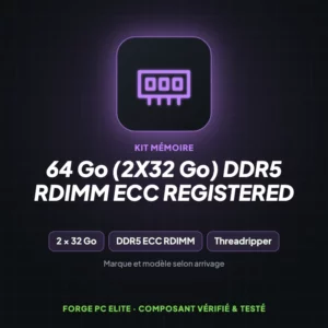 64 Go (2x32 Go) DDR5 RDIMM ECC Registered – Kit mémoire – Forge PC Elite